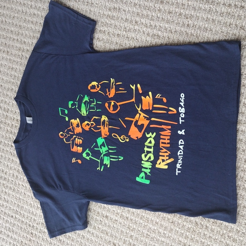 Trinidad And Tabago Navy Graphic T-Shirt - Picture 11 of 12